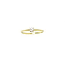 Anel Solit�rio Modelo Cartier Zirc�nia em Ouro 18 Kilates � 25430